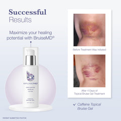 BruiseMD moisturizing gel texture shown for hydration and barrier care