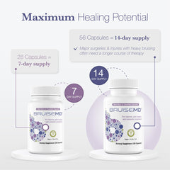 BruiseMD zinc and vitamin C ingredients panel for healing nutrition