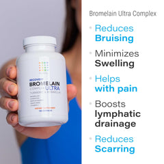 Bruizex Ultra capsules pouring for daily bruise care.