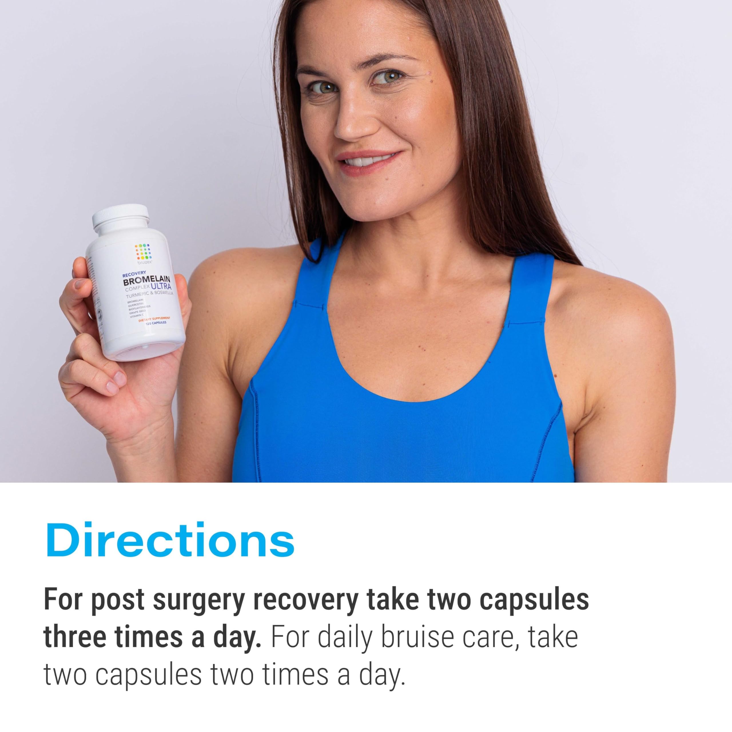 Bruizex Ultra ingredients panel showing bromelain quercetin.