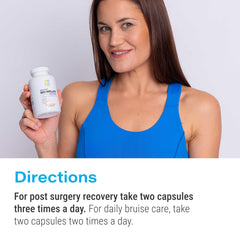 Bruizex Ultra ingredients panel showing bromelain quercetin.