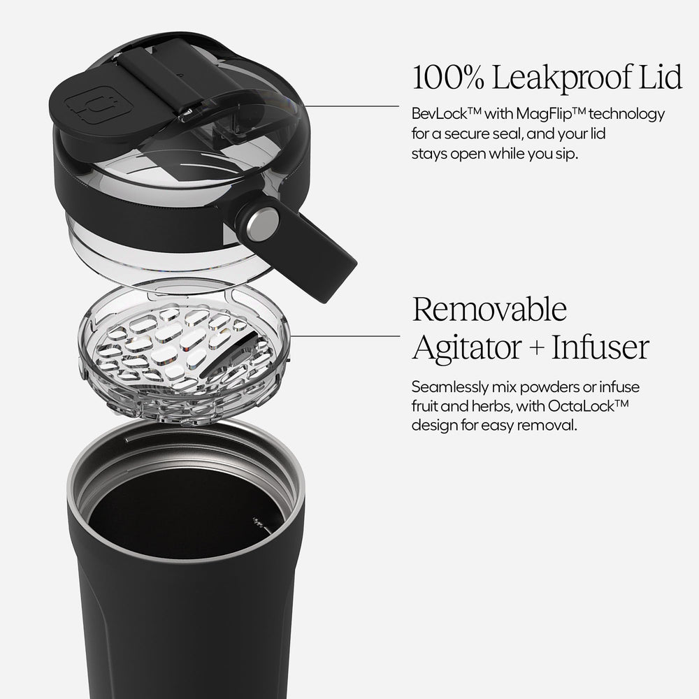 BrüMate MultiShaker BevLock lid ready for secure transport