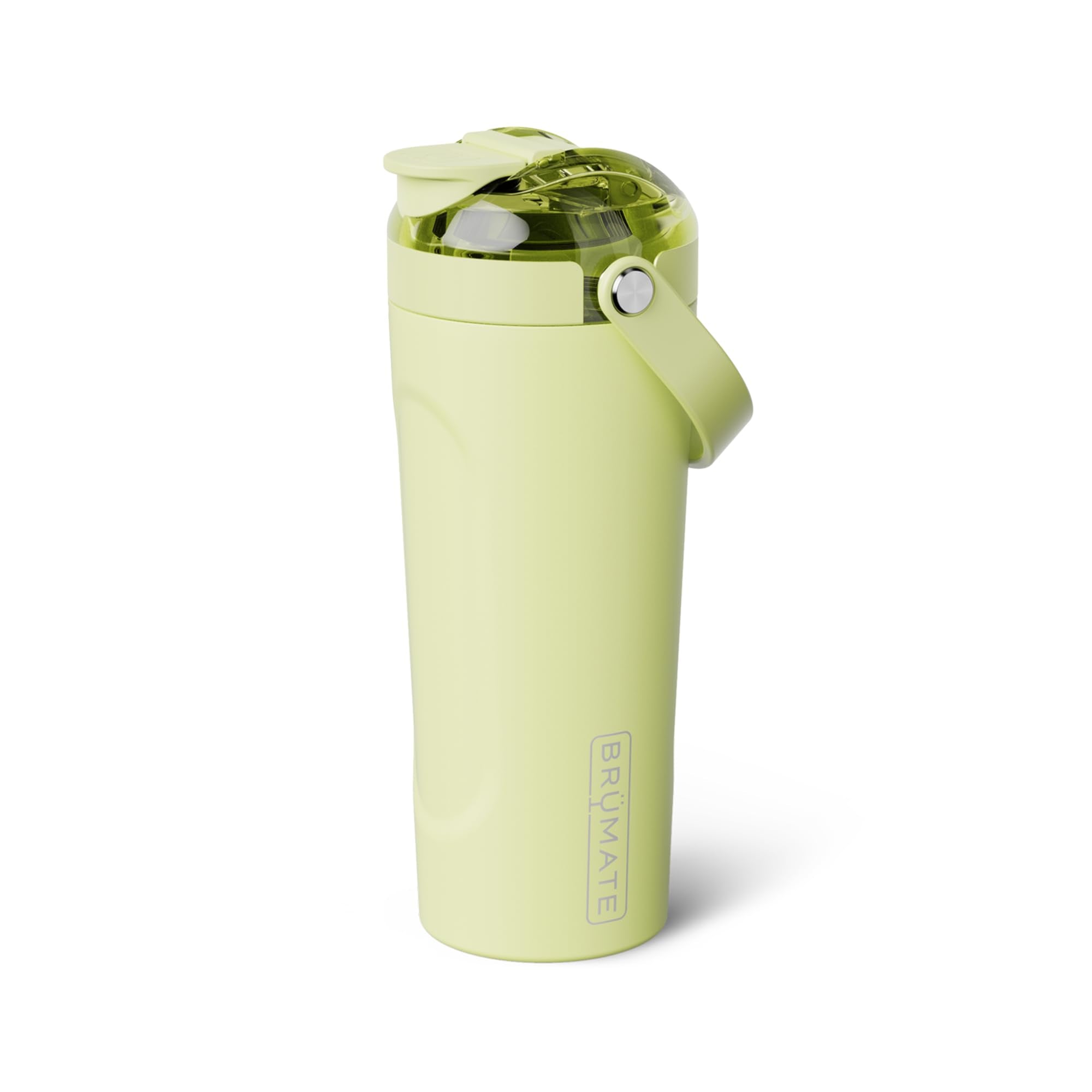 BrüMate MultiShaker with MagFlip lid demonstrates quick access for gym sessions.