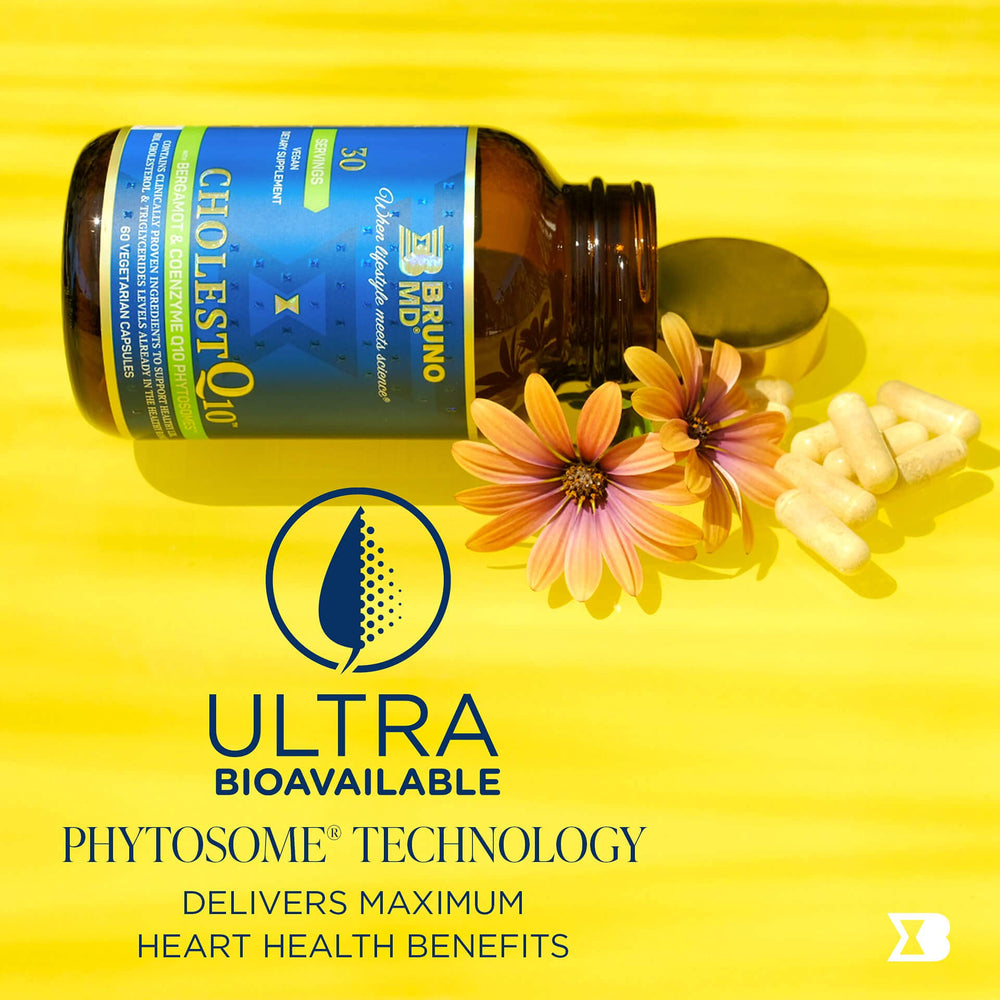 BRUNO MD CholestQ10 COQ10 formulation supports cellular energy and heart health