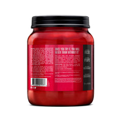 BSN N.O.-XPLODE in-use athlete demonstrates pre-workout focus and power.
