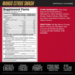 BSN N.O.-XPLODE label detail highlights caffeine and performance blend.