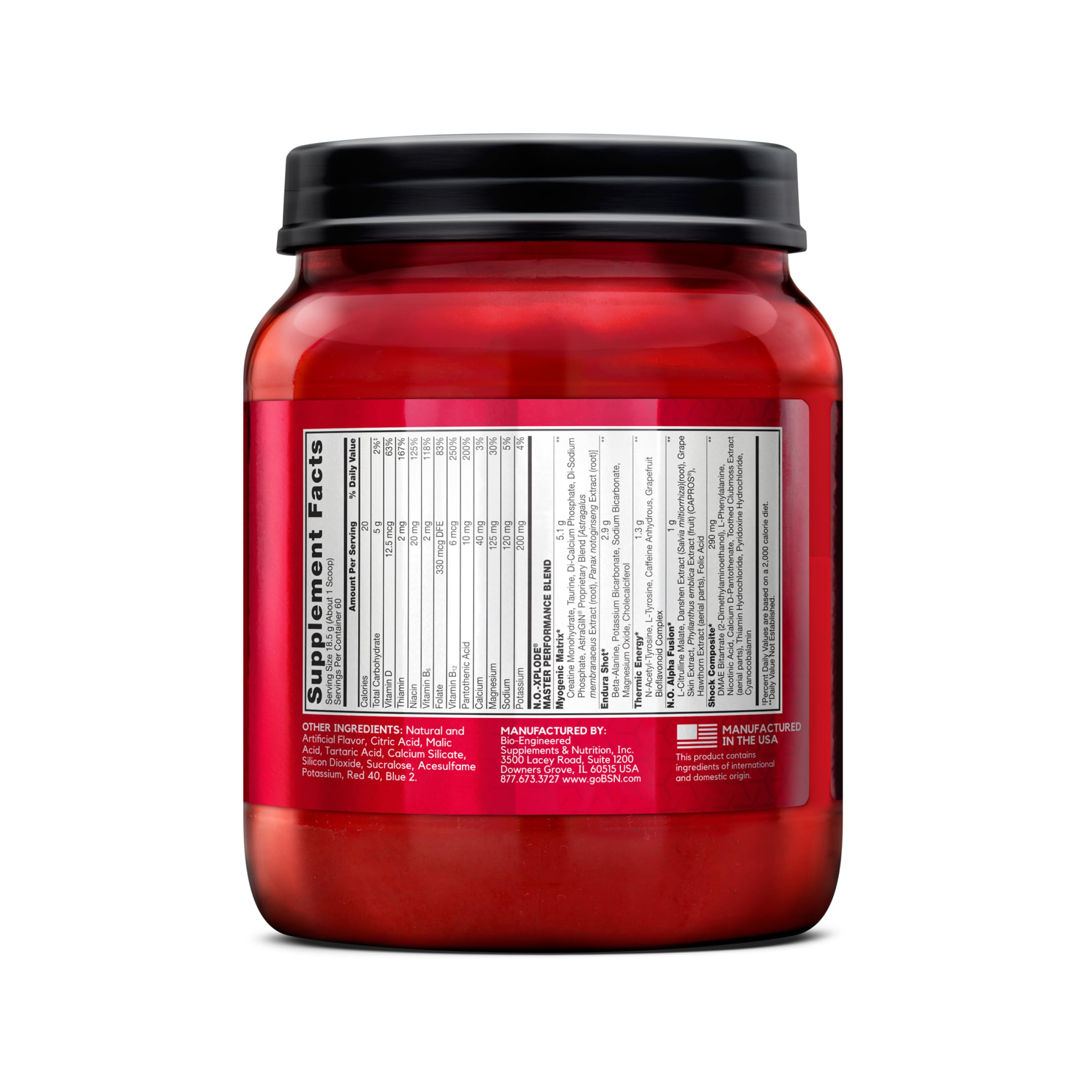 BSN N.O.-XPLODE mixing shaker for convenient on-the-go energy