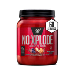 BSN N.O.-XPLODE pre-workout bottle for intense energy sessions