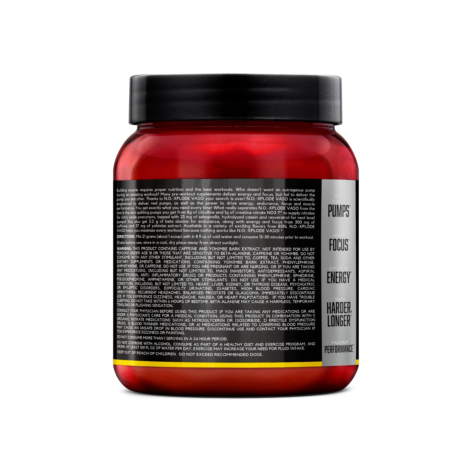 BSN N.O.-XPLODE VASO ready-to-workout scene motivates before lifting
