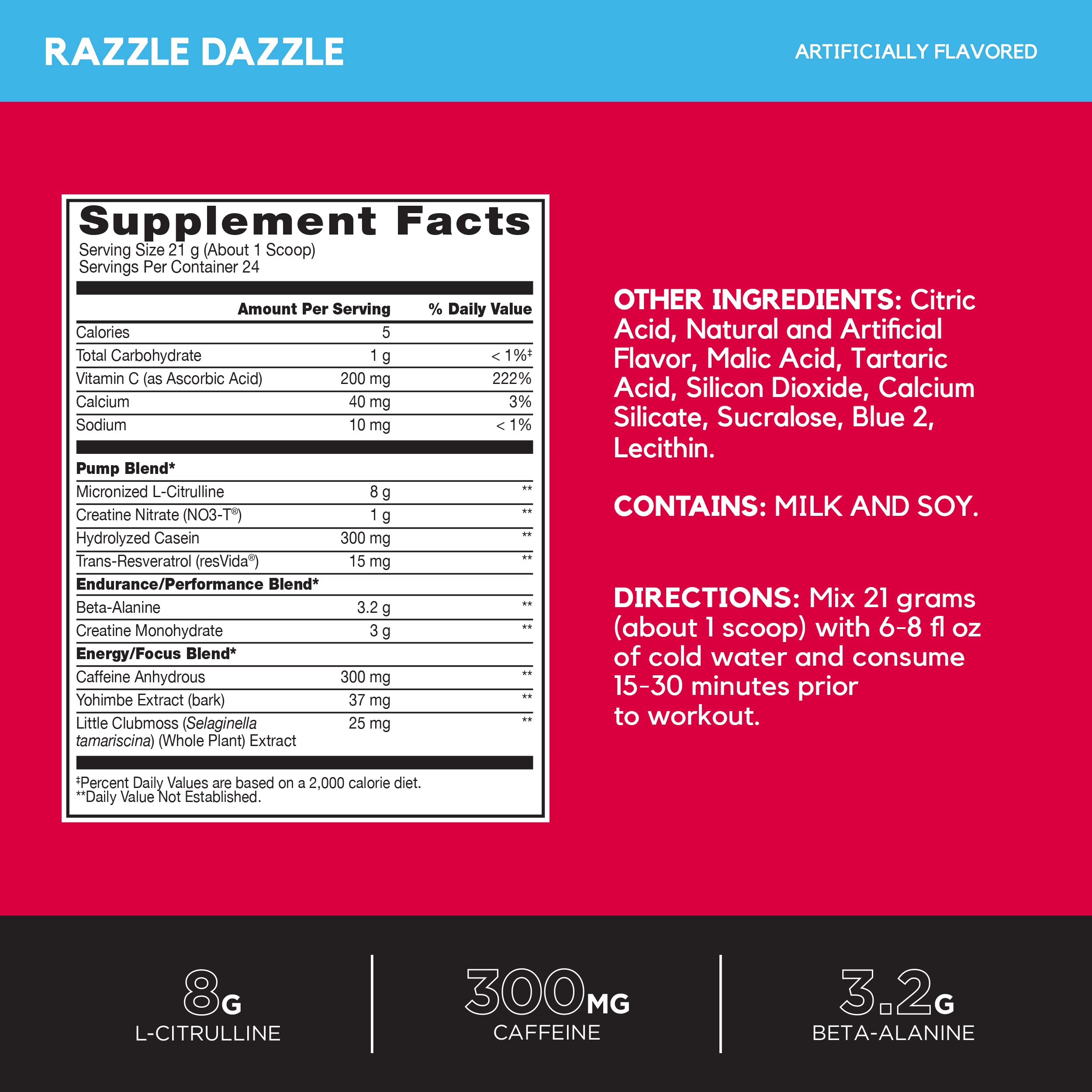 BSN N.O.-XPLODE Vaso ingredients label highlights NO3-T and citrulline.