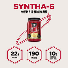 BSN SYNTHA-6 shake in glass shows milkshake like consistency