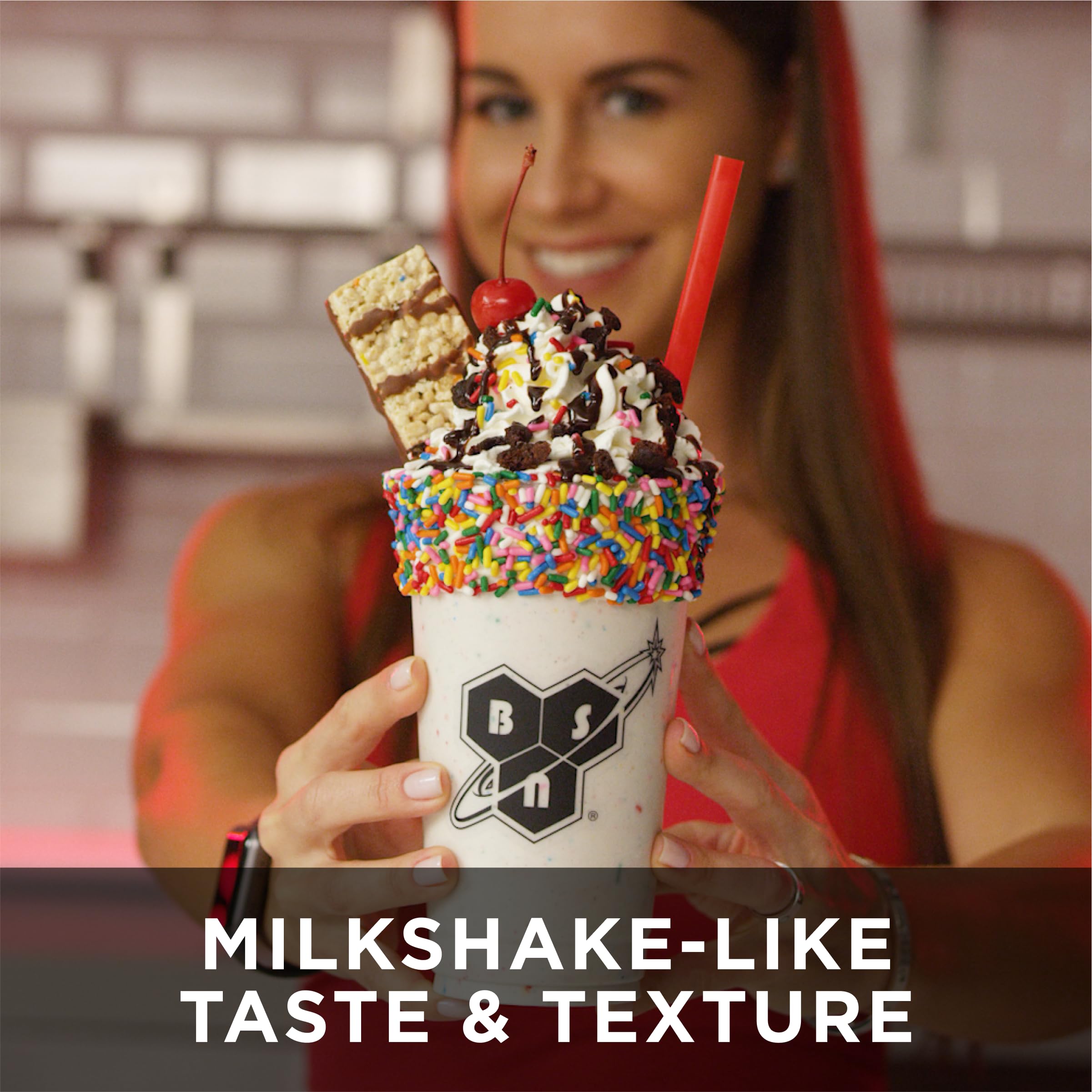 Shaker cup with Syntha-6 mixed, ideal anytime protein.