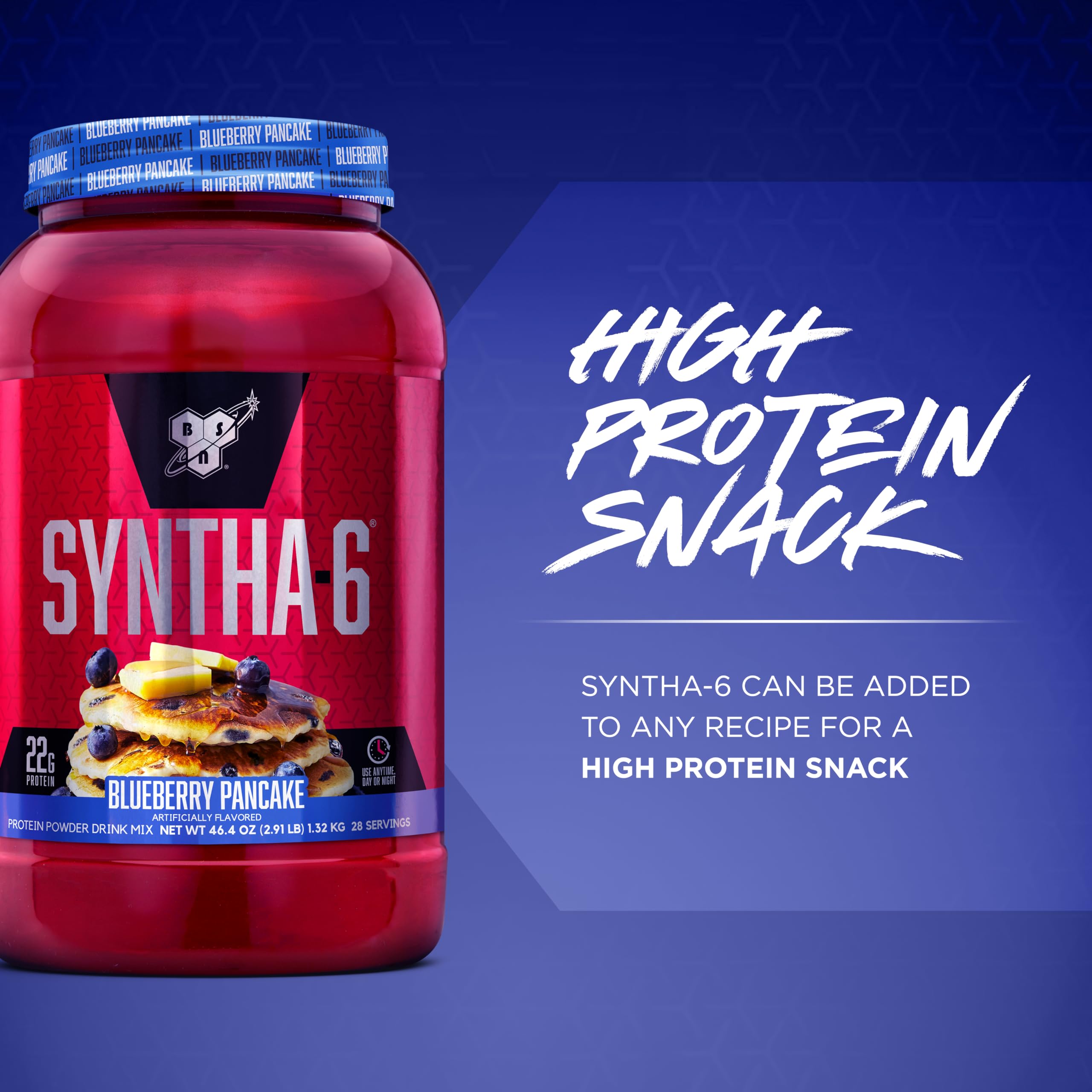 BSN SYNTHA-6 6g fiber label close-up for everyday nutrition.