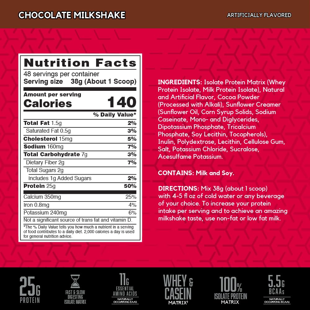 BSN SYNTHA-6 ISOLATE chocolate milkshake powder scoop highlights convenient serving size