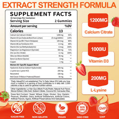 BSSTABBON calcium citrate gummies close-up texture showing chewy sugar-free formula