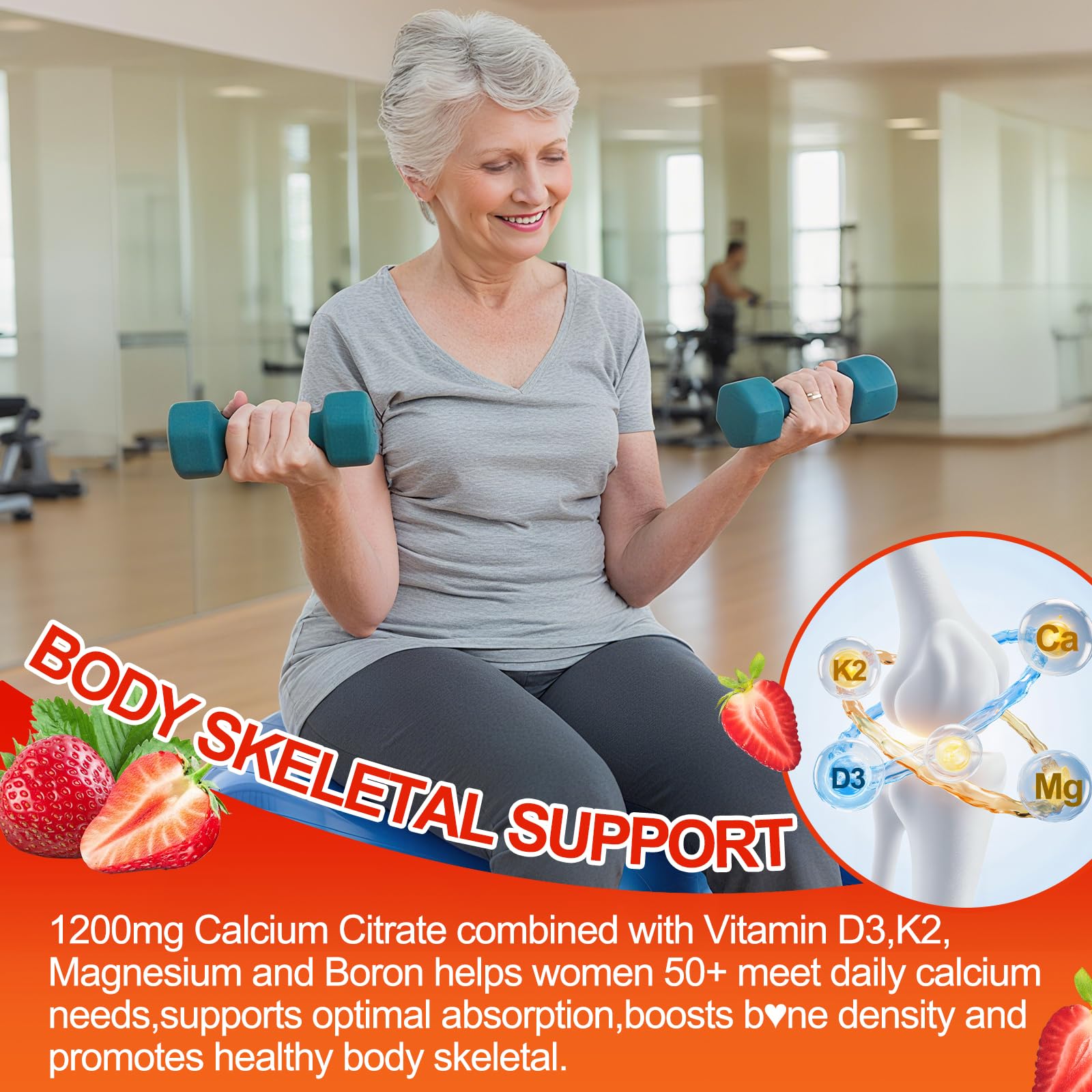 BSSTABBON vegan sugar-free calcium citrate gummies highlight clean formula