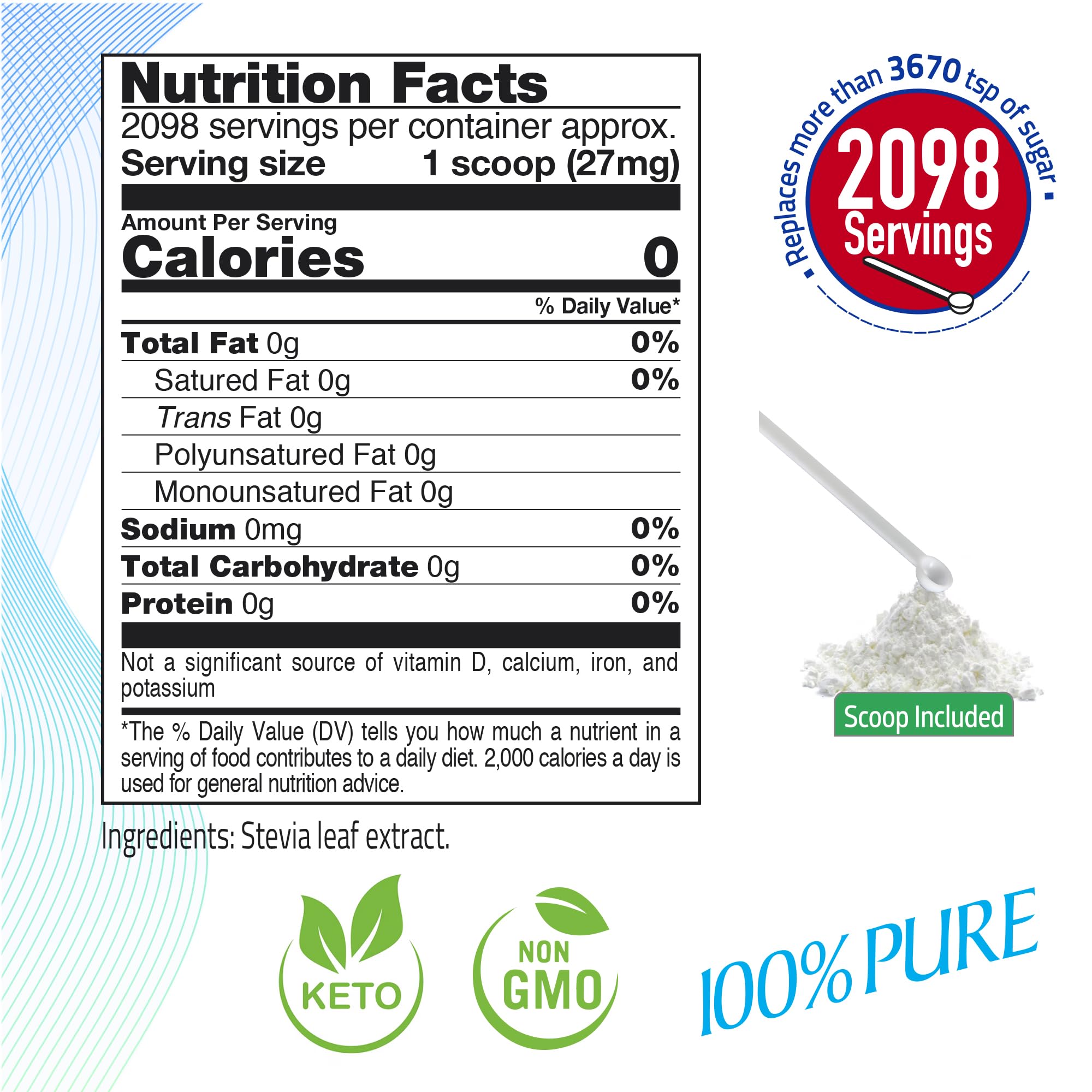 Water-only extraction process for BSweetBNatural stevia powder