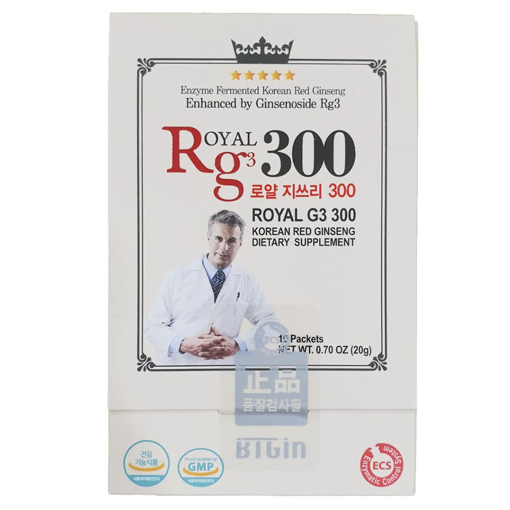 BTGIN Royal G3 300 packet front shows compact energy support for daily use.