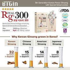 BTGIN premium RG3 packaging highlighting traditional Korean ginseng heritage.