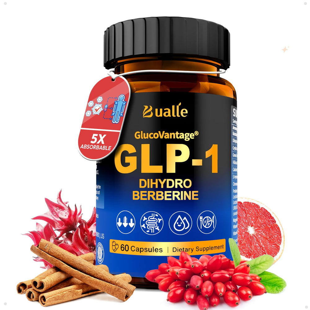 Bualle GlucoVantage DHB bottle front showing label and design