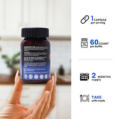 Capsules held in hand illustrating portability for on-the-go use