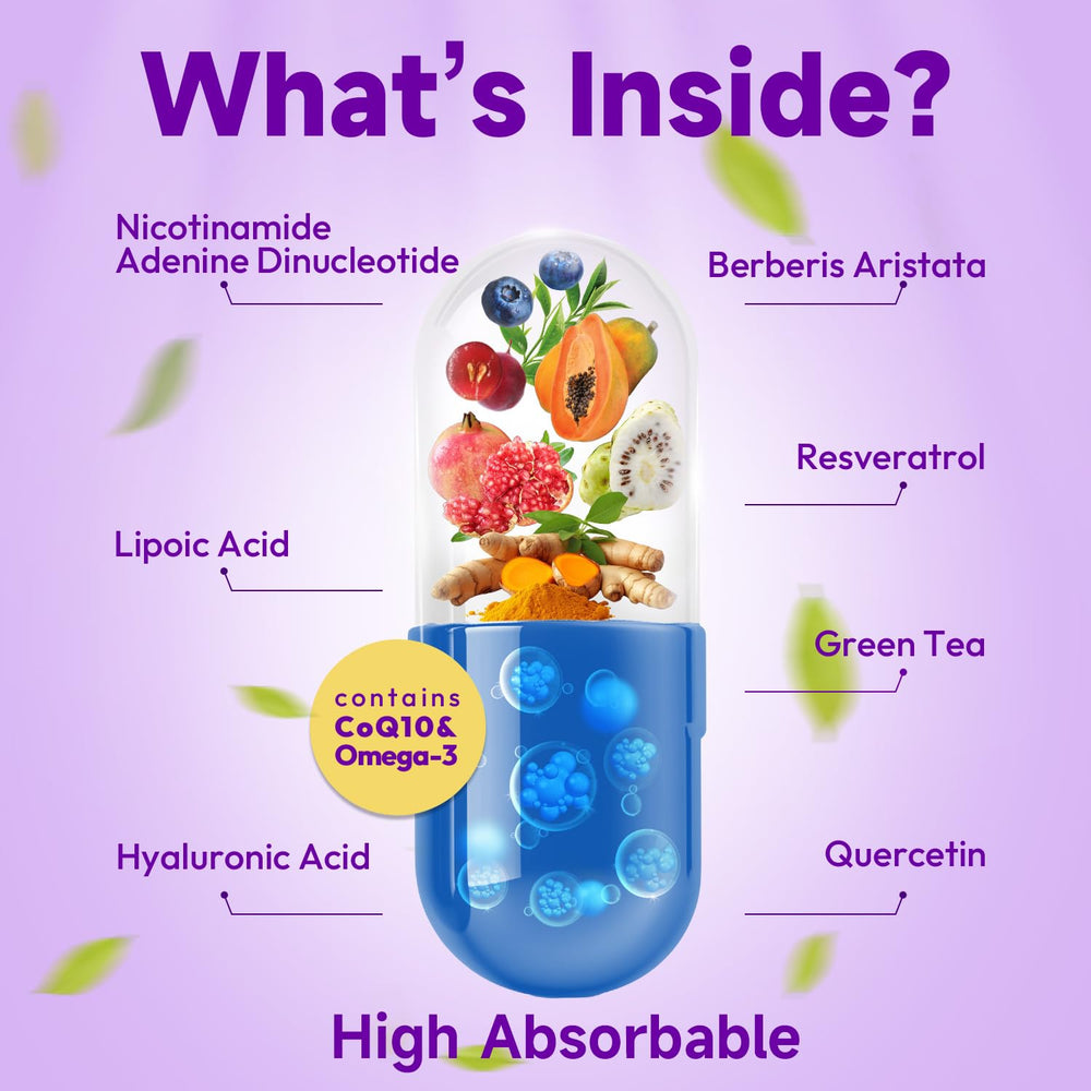 Bualle NAD supplement capsules-packaging emphasizes easy daily dosing for convenience
