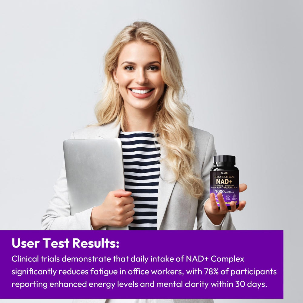 Bualle NAD supplement wellness-setup styled scene for active lifestyles
