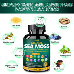 12-in-1 sea moss formula promises comprehensive nutrient support.