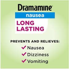 Watching films or playing games with Dramamine-N for ongoing comfort.