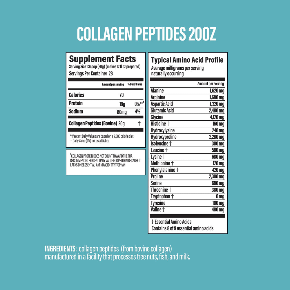 BUBS Naturals collagen peptides mixed into tea highlighting flavorless formula.