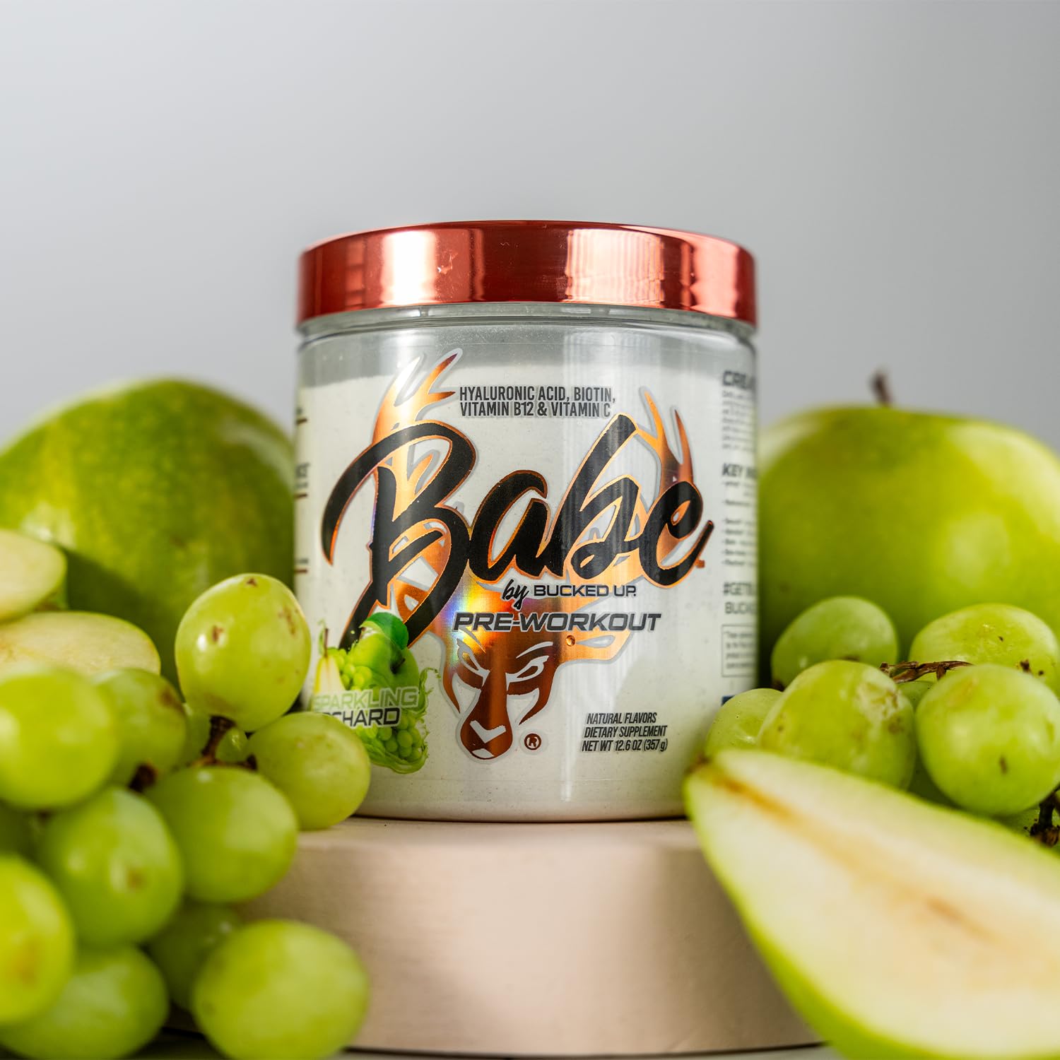 Bucked Up Babe biotin and B12 packaging emphasizing health support for hair and nails