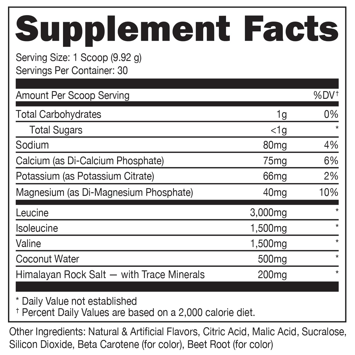 Bucked Up BCAA bottle close-up emphasizes purity and no fillers for recovery.