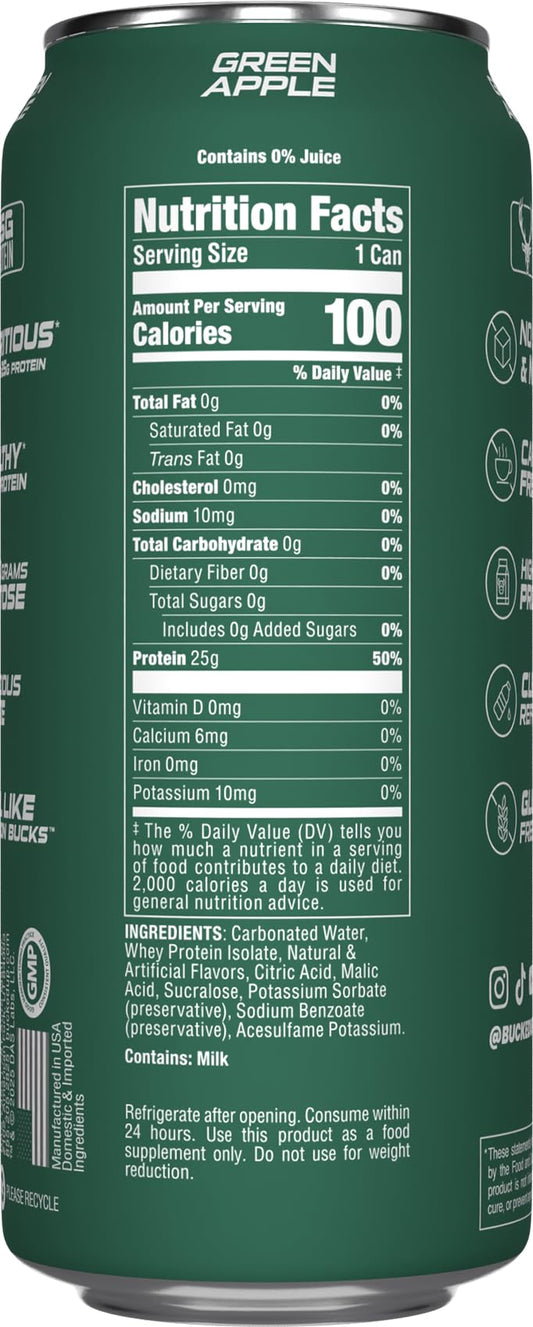 Bucked Up orange cream 16oz can, crisp taste, zero sugar, on the go