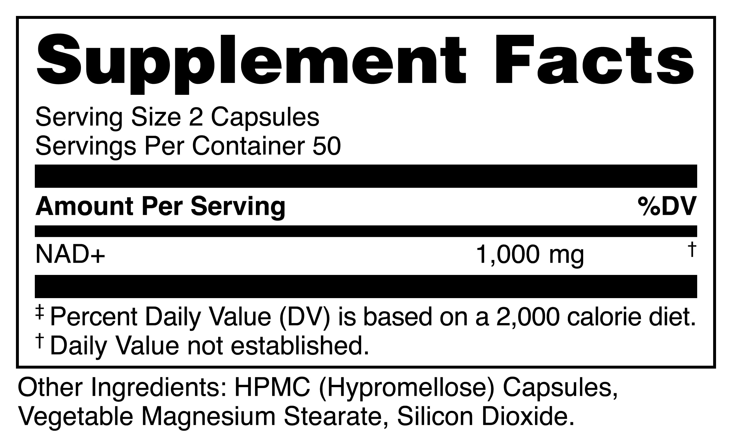 Close-up of Bucked Up NAD+ capsules highlighting a clean ingredient profile