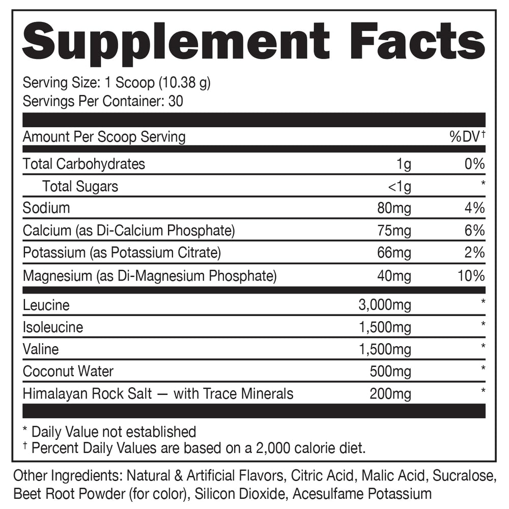 Scoop close-up highlighting Strawberry Mojito flavor for training use.
