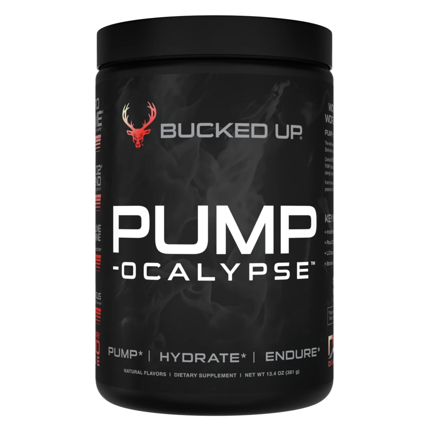 Bucked Up Pump-ocalypse Raspberry Lemonade bottle pour for on-the-go pre-workout use