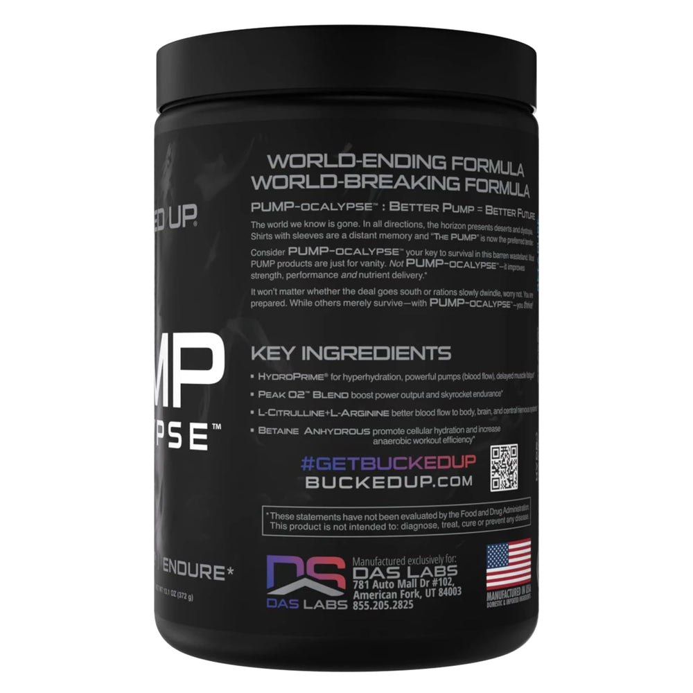 Serving size detail from Bucked Up Pump-ocalypse for hydration and nutrients