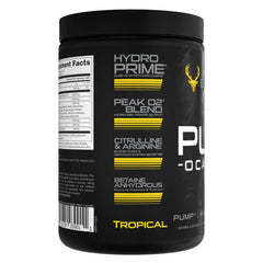 Bucked Up Pump-ocalypse Tropical dissolved in water emphasizes quick hydration during training
