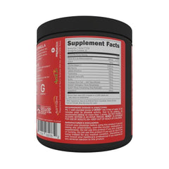 Bucked Up WOKE Rocket Pop tub close-up showing flavor and powder texture for energy