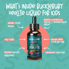 BUCKLEBURY zero-sugar berry flavor liquid in a kid-friendly bottle