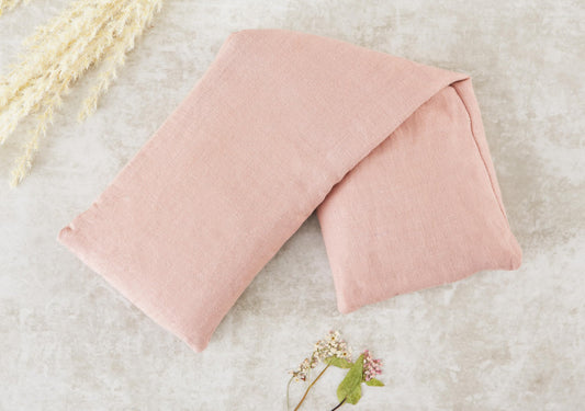 Pink Bucky wrap around neck and shoulders with contoured buckwheat filling
