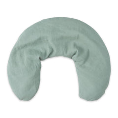 Bucky linen neck pillow sage cover showing soft, breathable surface for heat or cool therapy.
