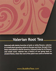 Buddha Teas Valerian Root Tea bleach-free tea bags ensure a pure brewing experience.