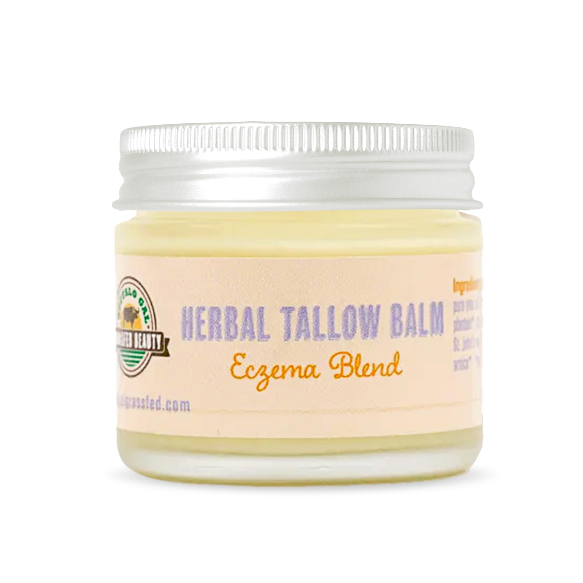 Buffalo Gal Grassfed Beauty tallow balm jar ready for daily use