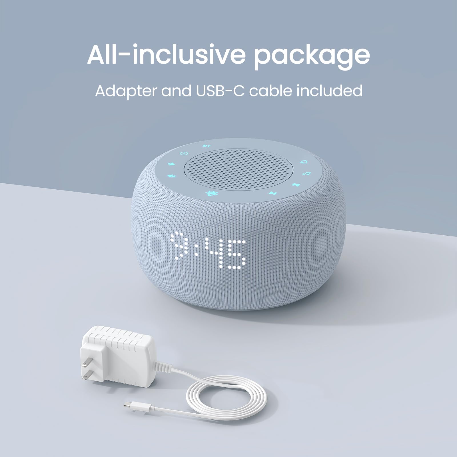 Buffbee Pro travel-friendly design fits bedside, hotel, or campsite.