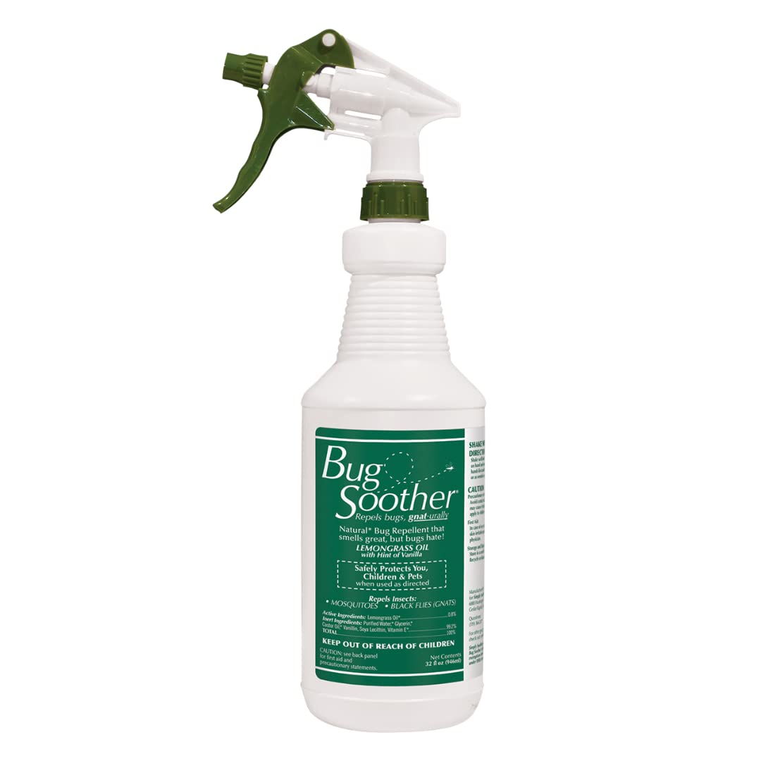 Bug Soother bottle pour showcases the natural formulation for outdoor protection.
