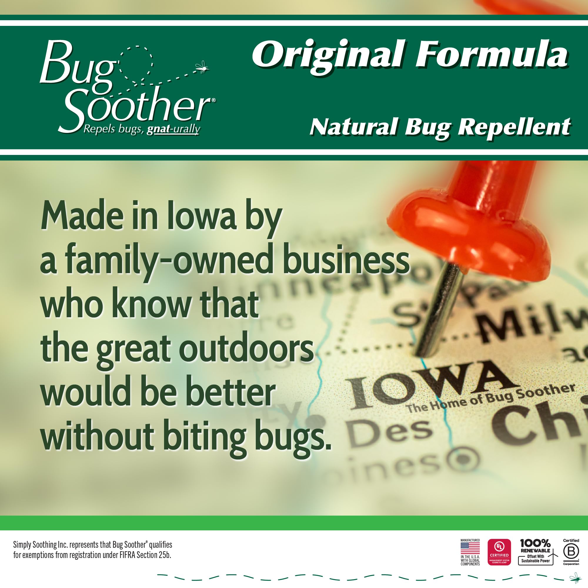 Bug Soother farm-use photo demonstrates applicability on animals and rural settings.