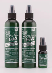 Bug Soother MAX easy-spray nozzle demonstrates convenient application on skin or clothing.