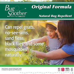 Bug Soother outdoor-use scene shows versatile protection during hiking, fishing, and sunny days.