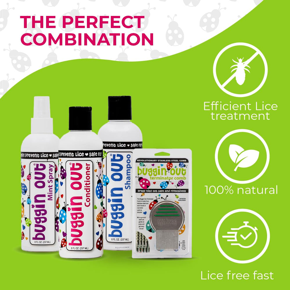 Buggin Out Daily Care Kit conditioner bottle leaves hair smooth and manageable